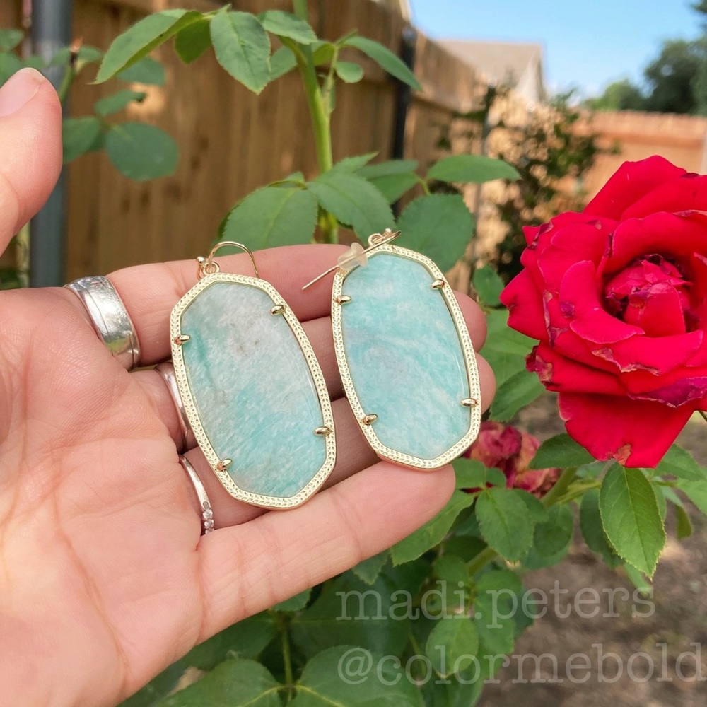 Kendra Scott Danielle Earrings in Amazonite - Picture 4 of 5
